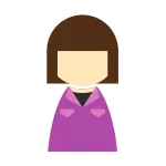 Female Work Clothes Purple SVG Icon